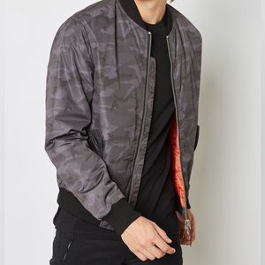 TOPMAN Camo Bomber Jacket